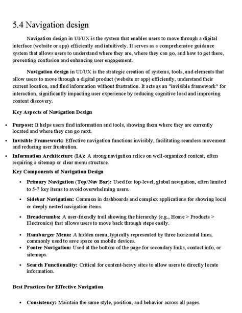 5.4 Navigation Design: Enhancing User Experience in Digital Interfaces ...