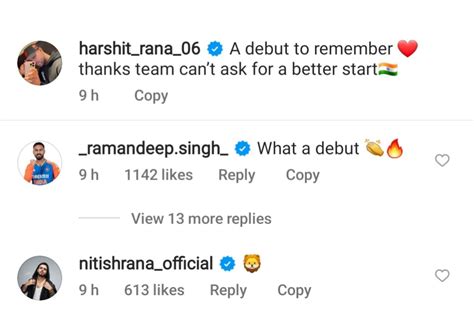 KKR mates comment on Harshit Rana’s debut post after IND vs ENG 2025 ...