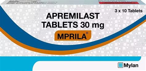 30mg Mprila Apremilast Tablets at ₹ 273/strip | Nagpur | ID: 2858635913330