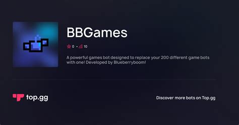 BBGames Discord Bot hinzufügen | The #1 Discord Bot and Discord App List