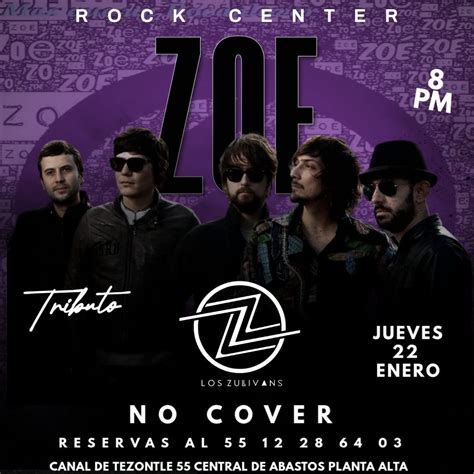 Tributo a Zoe , Rock Center, Ciudad De México, 22 January 2026 | AllEvents