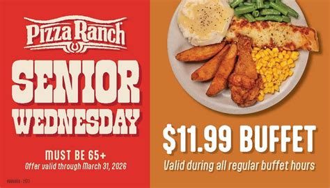Senior Day Every Wednesday at Austin Pizza Ranch!, 1300 18th Ave NW ...