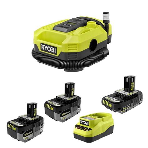 RYOBI ONE+ 18V Kit w/ (2) 4.0 Ah Batteries, 2.0 Ah Battery, Charger ...