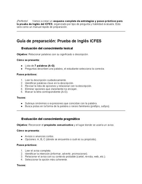 Guía de Estrategias para la Prueba de Inglés ICFES: Preparación ...