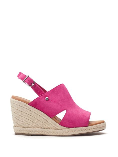 Buy Moda in Pelle Pink Kanji Sling Back Wedges Suede Sandals from Next ...