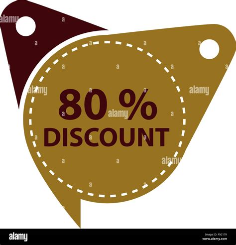 Discount 80 percent in Stock Vector Images - Alamy
