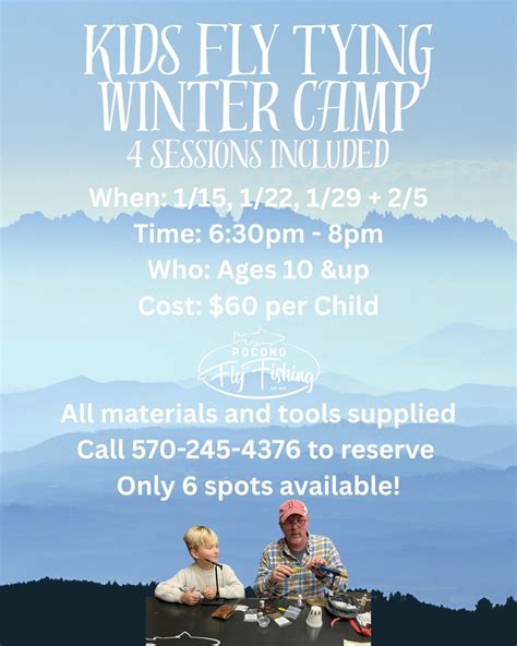 Kids Fly Tying Winter Camp, 900 Walnut Ave, Jim Thorpe, PA, 15 January ...