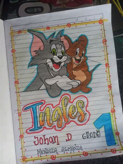 portada cuaderno | Caratulas hechas a mano, Portadas de cuadernos ...