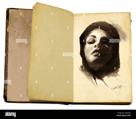 Portrait book woman on Stock Vector Images - Alamy