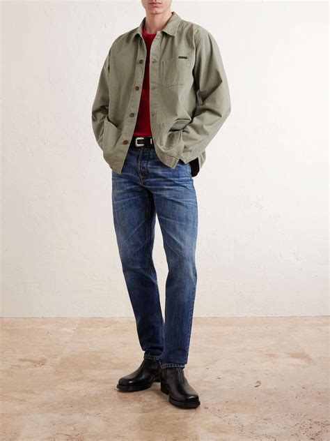 NUDIE JEANS Buddy Herringbone Organic Cotton-Twill Chore Jacket for Men ...