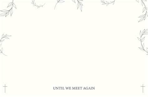 Funeral card modern minimalist design with soft tones and space for ...