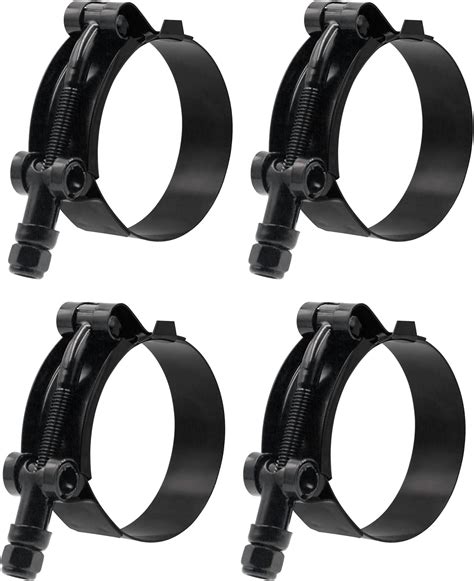 ISPINNER 4 Pack 1.25 Inch Stainless Steel T-Bolt Hose Clamps, Clamp Range 41-46mm for 1.25" Hose ...