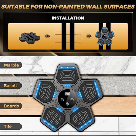 Boxing Training Machine with LED Lights and Bluetooth Connectivity for ...