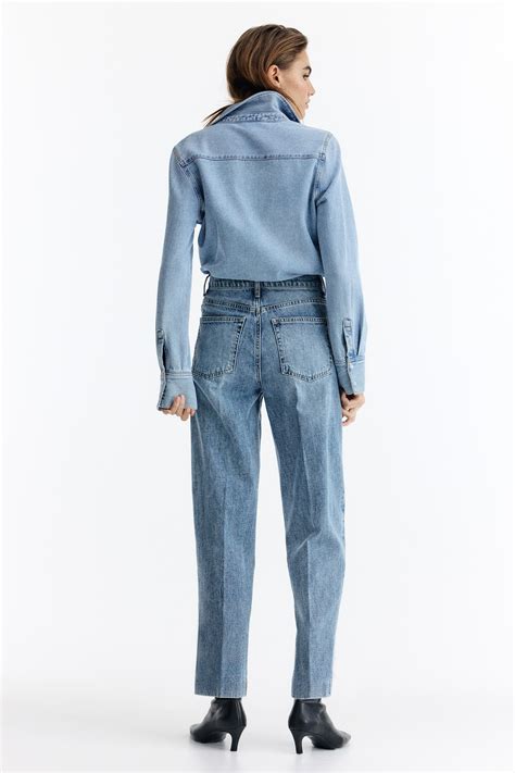 Barrel High Ankle Jeans - Light denim blue - Ladies | H&M IN