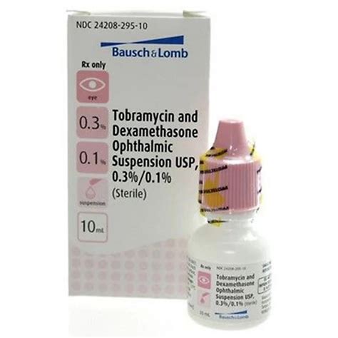 Tobramycin 0.3% and Dexamethasone 0.1% Ophthalmic Suspension, 10 mL at ...