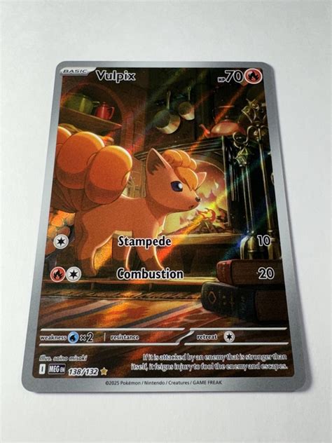 Pokemon: Vulpix Illustration Rare IR Holo Mega Evolutions 138/132 (Near ...