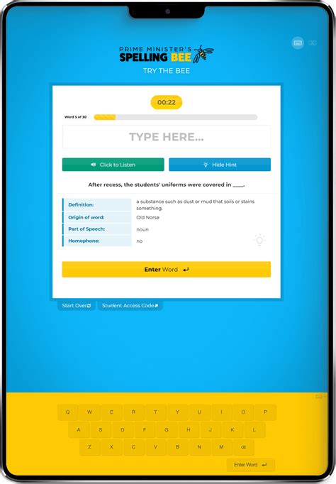 Play – Prime Minister's Spelling Bee