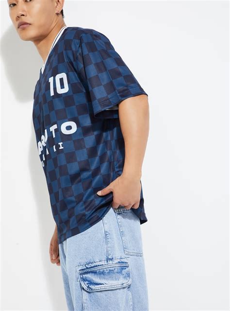 Buy URB_N Men Naruto Checked Oversized T-shirt Online at just Rs. 699.0 ...