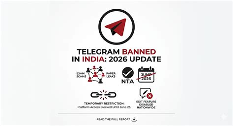 Telegram Banned in India: The 2026 NEET-UG Crackdown Explained