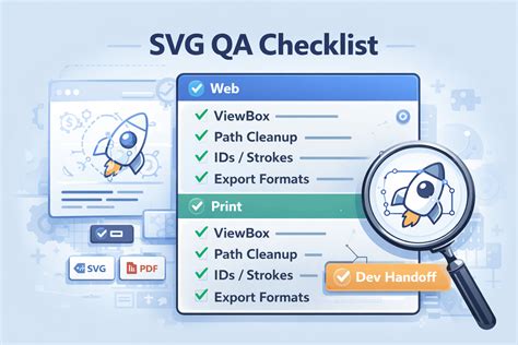 SVG QA Checklist: Web, Print, and Developer Handoff (Copy/Paste)