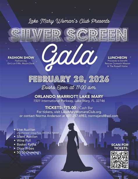 Lake Mary Womans Club SILVER SCREEN GALA, Orlando Marriott Lake Mary ...
