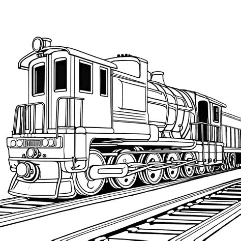 Detailed train engine coloring page Lulu Pages | Coloring pages, Train ...