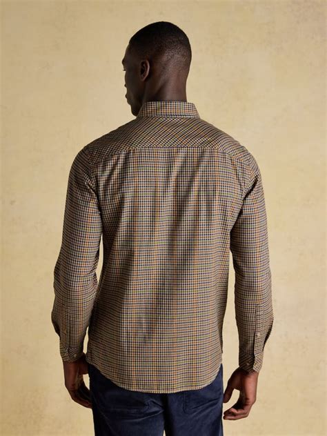 Buy Joules Lightweight Brushed Brown Flannel Cotton Shirt from Next India
