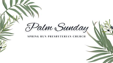 Spring Run Presbyterian Church: Midlothian, VA > The True Palm Sunday
