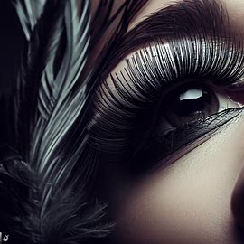 A dramatic pair of feathers lashes that are sure to turn heads and make a statement.. Image 4 of 4