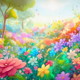 Draw a picture of a beautiful garden filled with colorful flowers, representing the growth and renewal of hope in one's life.. Image 2 of 4