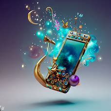 Design a whimsical and magical mobile phone that defies convention