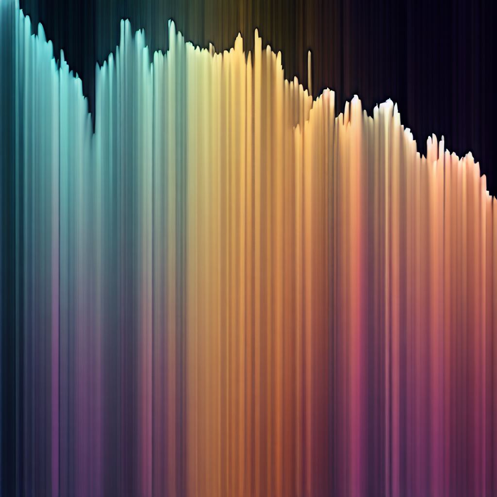 Create an image of a waterfall chart that showcases the progression of changing colors.