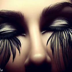 A dramatic pair of feathers lashes that are sure to turn heads and make a statement.