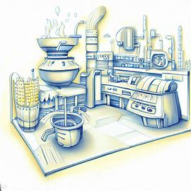 Draw an innovative and futuristic kitchen in which all the utensils are made from corn.. Image 4 of 4