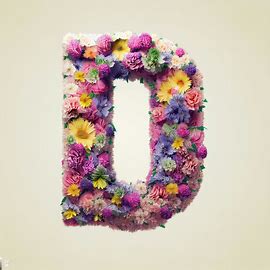 Imagine a font made entirely of flowers. Image 1 of 4