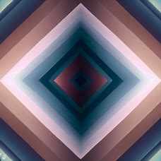 Create an image of a geometric object that displays perfect symmetry in both form and color.