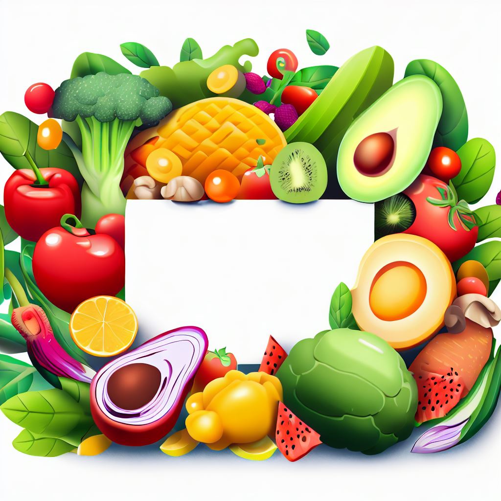 Design a picture of a healthy and wholesome meal, featuring a variety of colorful fruits and vegetables.