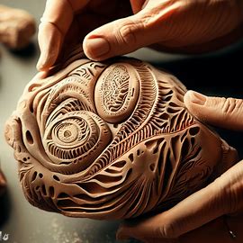 Create a unique and beautiful fossil that displays the intricate details and patterns within the ancient remains.. Image 2 of 4