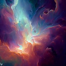 Paint an intricate landscape of a glowing nebula, pulsating with an otherworldly energy.
