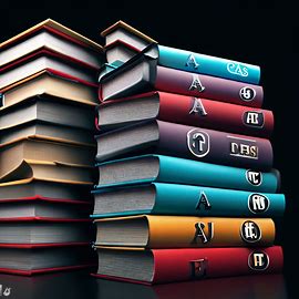 Create an image of a stack of books with different grades, from A+ to F, on each cover.. Image 2 of 4