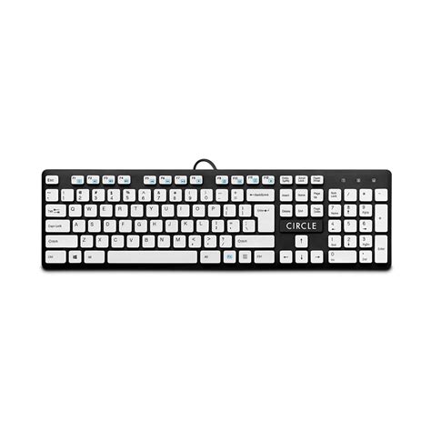 Circle Performer C23 USB Keyboard (White) with Unique keycaps & Mute ...