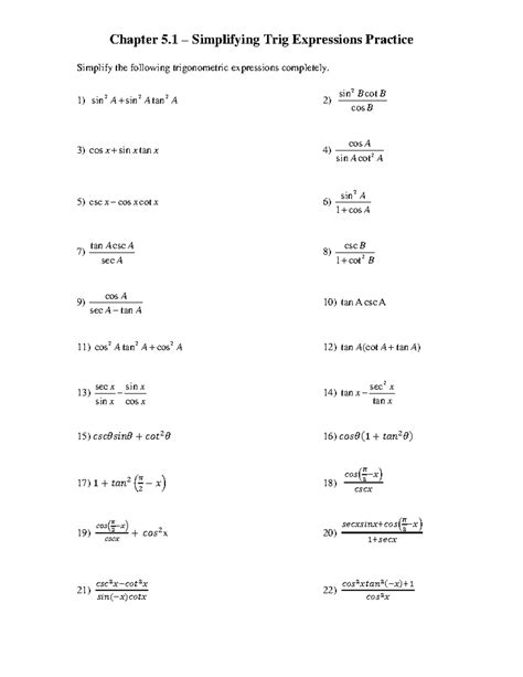 Chapter+5 - answer key - Chapter 5 – Simplifying Trig Expressions ...