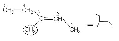 The structure of 3- methylpent -2-ene is - Tardigrade