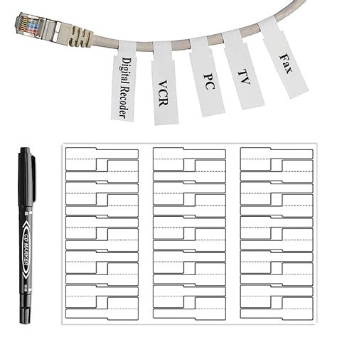 Printable White Self-Adhesive Cable Label (White(20 Sheets, 600 Labels ...
