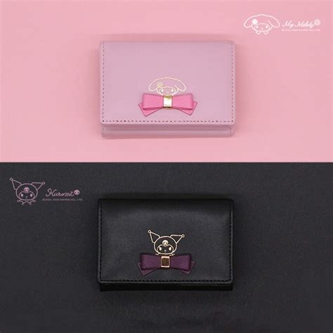 【マイメロディ/サンリオ】マイメロ クロミの三つ折り財布 本革[mymelo-001]