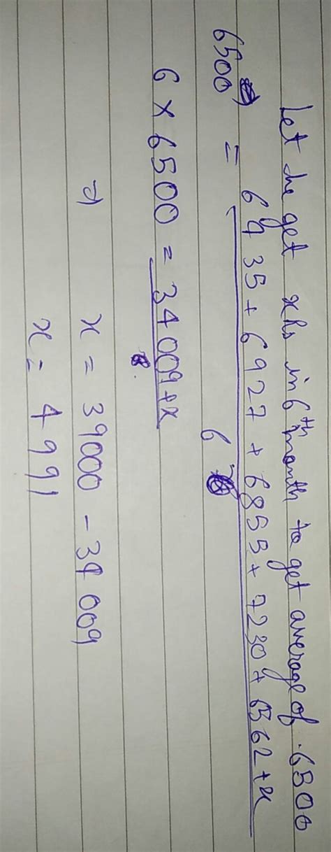 A grocer has a sale of Rs. 6435, Rs. 6927, Rs. 6855, Rs. 7230 and Rs ...