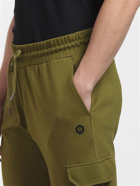 Buy Green Mid Rise Cargo Sweatpants for Men