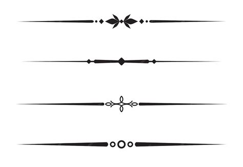 Set of vintage decorative lines text dividers line border lines ...