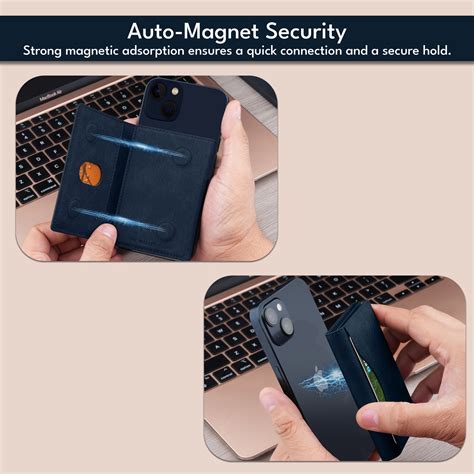 UrbanMag Secure MagSafe Tri-Fold Cardholder - Blue