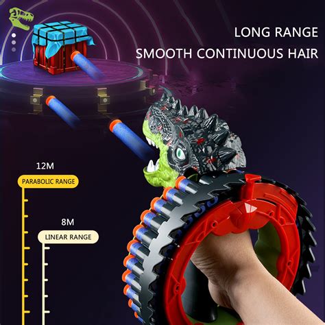 Buy Dinosaur Toy Gun, Bracelet 34 Burst Dinosaur Roar Electric Blasting ...